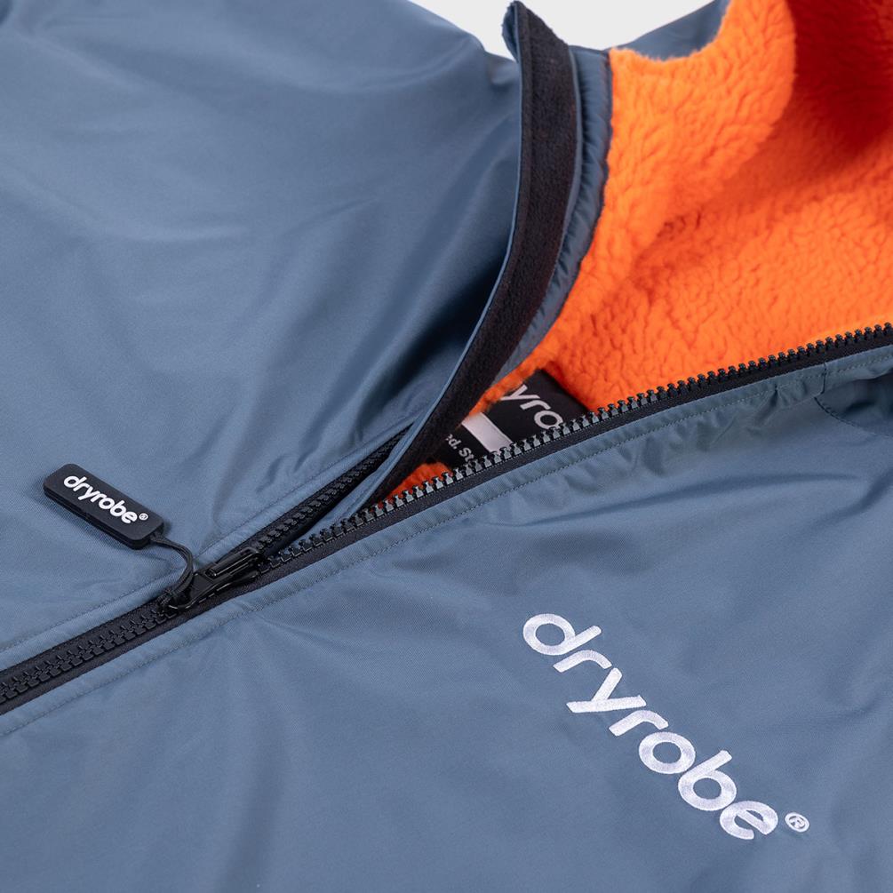 dryrobe Advance Long Sleeve Changing Robe - Dark Grey / Orange Extra Image 4